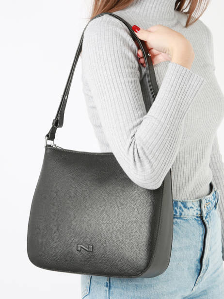 Leather Lou Shoulder Bag Nathan baume Black egee 5 other view 1