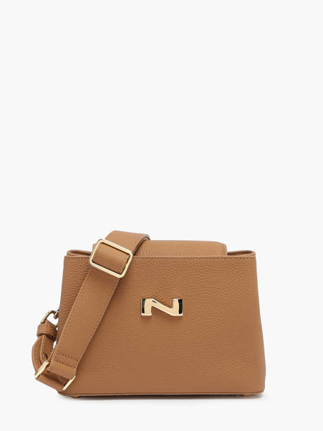 Sac Bandoulière Poppy Cuir Nathan baume Marron eden 2