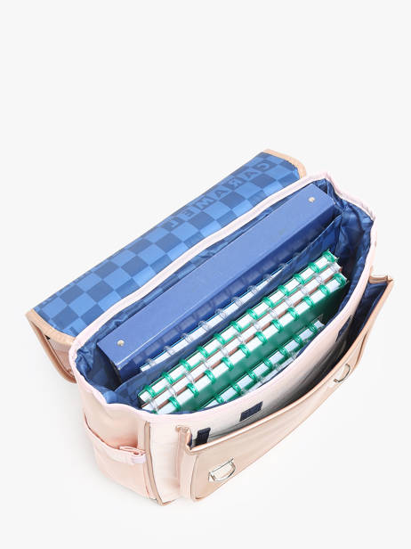 2-compartment Satchel Caramel et cie Pink boheme FI other view 3