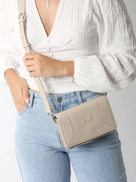 Leather Maastricht Crossbody Bag Nathan baume Beige mondrian 4 other view 1