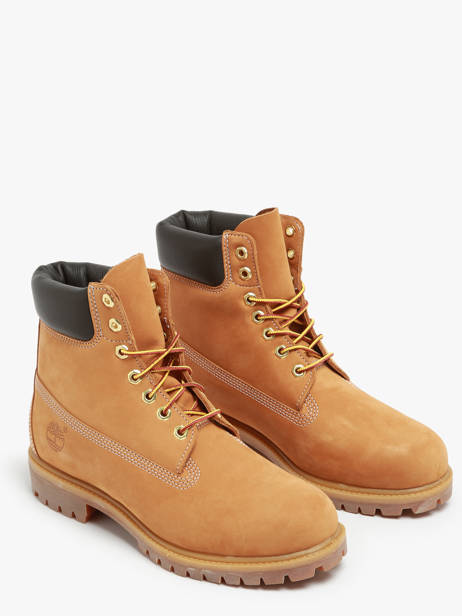 Boots Premium 6 En Cuir Timberland Marron men TB110061 vue secondaire 1