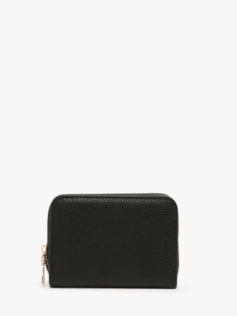 Coin Purse With Card Holder Miniprix Black grained 78SM2631