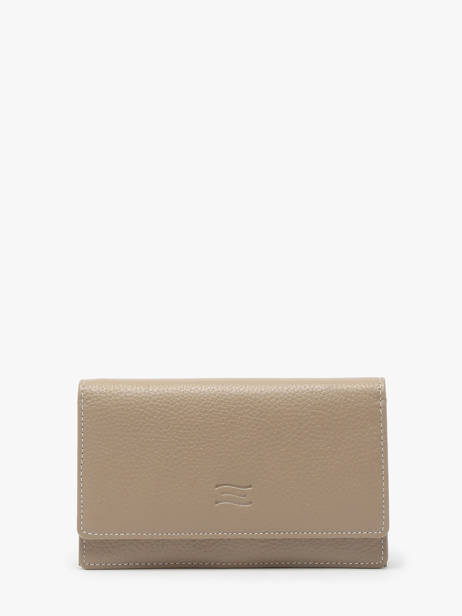 Leather Caviar Wallet Crinkles Beige caviar 14001