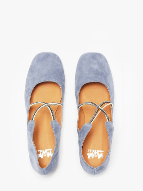 Ballerines Anima En Cuir Mam'zelle Bleu accessoires CSGAN25 vue secondaire 4