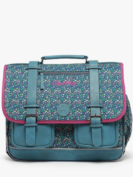 Wheeled Schoolbag 3 Compartments Cameleon Blue vintage fantasy PBVGCA41