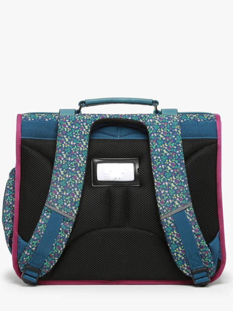 Wheeled Schoolbag 3 Compartments Cameleon Blue vintage fantasy PBVGCA41 other view 4