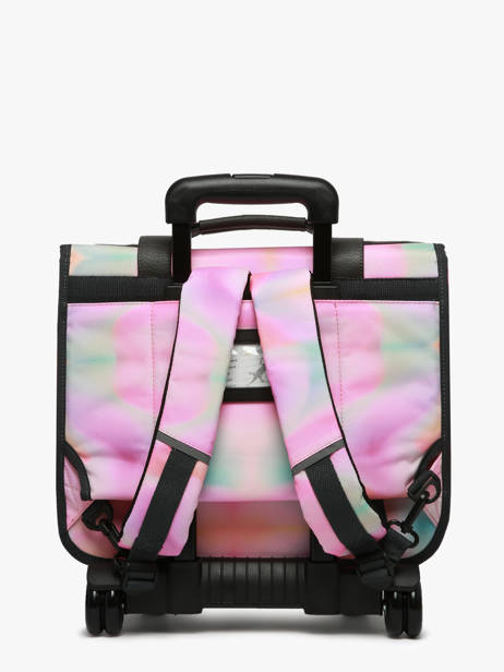 Wheeled Schoolbag For Kids 2 Compartments Cameleon Pink vintage fantasy CR38 other view 4