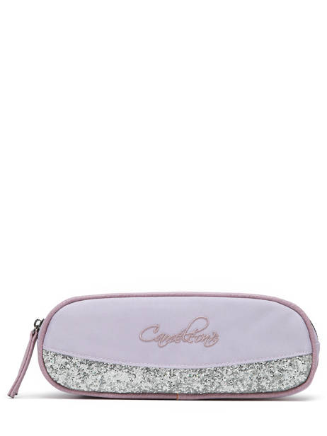 Pencil Case For Kids 2 Compartments Vintage Fantasy Cameleon Violet vintage fantasy TROU other view 3