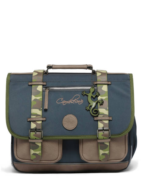 Cartable Enfant 2 Compartiments Cameleon Gris vintage urban CA38 vue secondaire 7