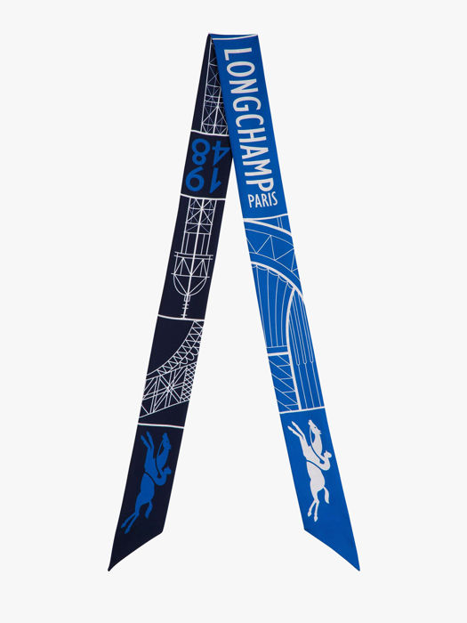 Longchamp Soie gots Scarves Blue