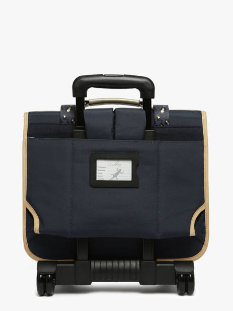 Wheeled Schoolbag For Kids 2 Compartments Cameleon Blue vintage fantasy CR38 other view 5