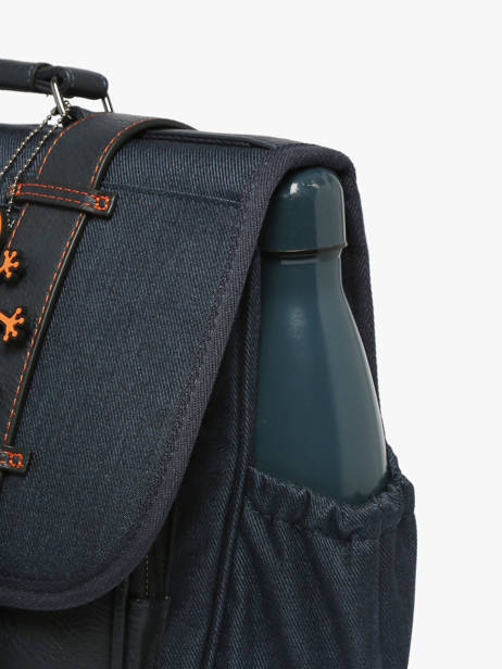 Satchel For Kids 3 Compartments Cameleon Blue vintage urban CA41 other view 5