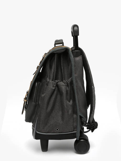 Cartable à Roulettes 3 Compartiments Cameleon Gris vintage urban CR41 vue secondaire 2