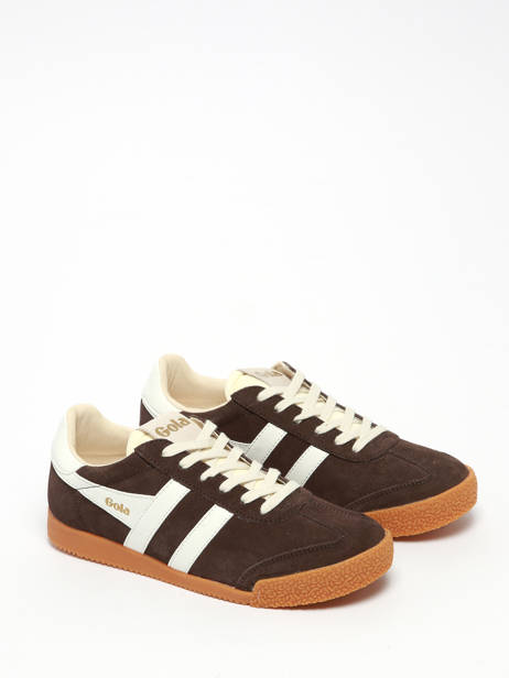 Sneakers Elan In Leather Gola Brown women CLB538 other view 2