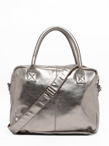 Sac Le Dandy A4 Cuir Paul marius Argent vintage S vue secondaire 4