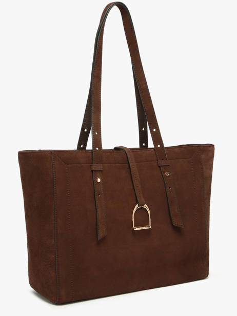 Shoulder Bag Altesse Suede Leather Etrier Brown altesse suede EASU088M other view 2