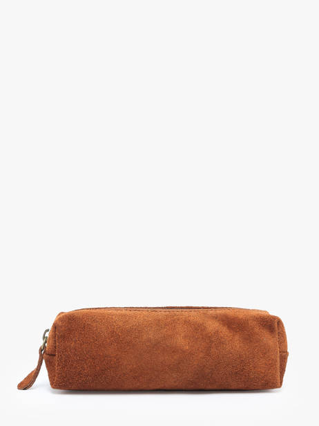 Trousse Cuir Milano Orange velvet VE22116