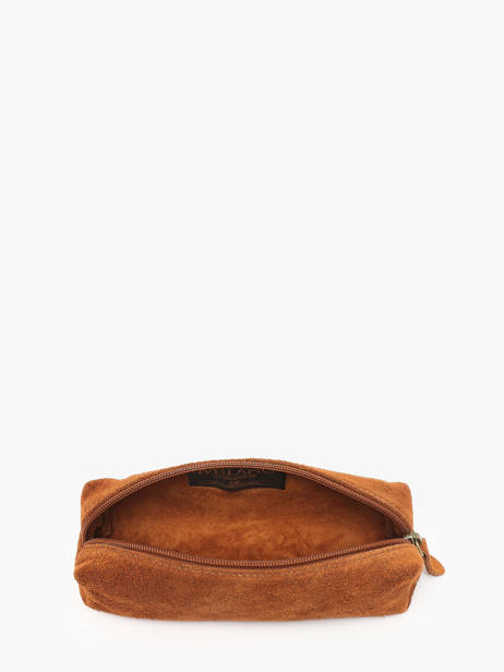 Trousse Cuir Milano Orange velvet VE22116 vue secondaire 1