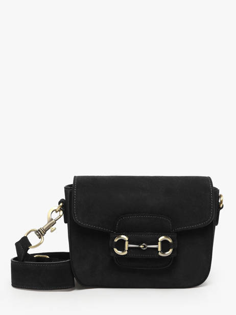 Shoulder Bag Velvet Leather Milano Black velvet VE260611