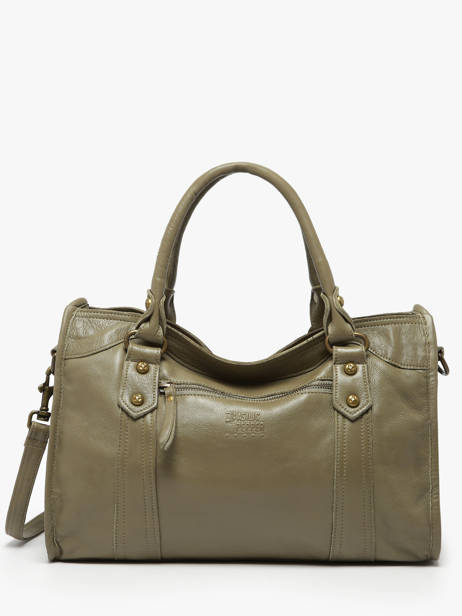 Top Handle Cow Leather Basilic pepper Green cow BCOW22