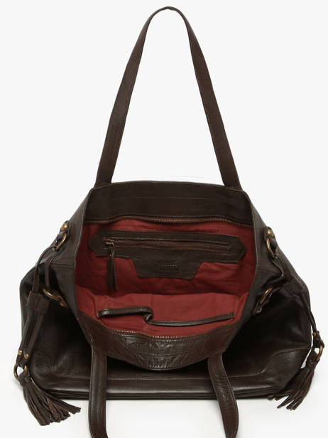 Shoulder Bag Cow A4 Leather Basilic pepper Brown cow 155N other view 3