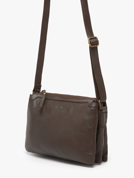 Sac Bandoulière Cow Cuir Basilic pepper Marron cow BCOW83 vue secondaire 1