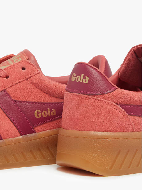 Sneakers Grandslam En Cuir Gola Rouge women CLA589 vue secondaire 2
