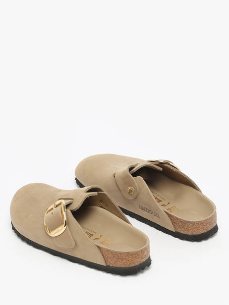 Mules Boston Big Buckle En Cuir Birkenstock Beige women 1030425 vue secondaire 2