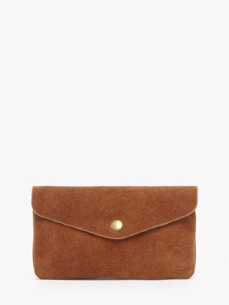 Leather Velvet Wallet Milano Brown velvet VE23113