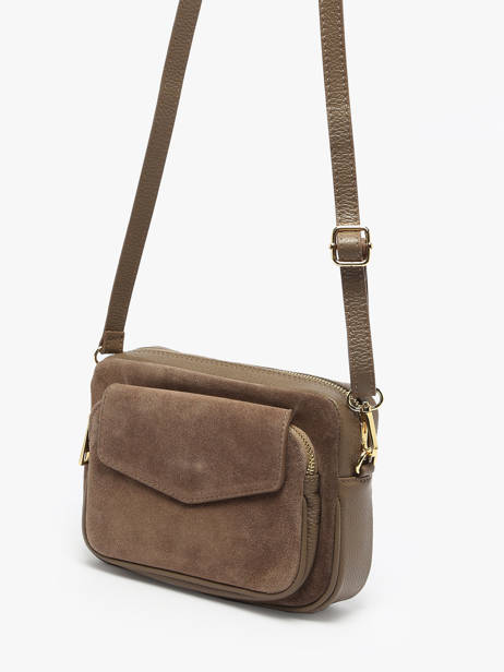 Shoulder Bag Velvet Caviar Leather Milano Brown velvet caviar VC25067 other view 2