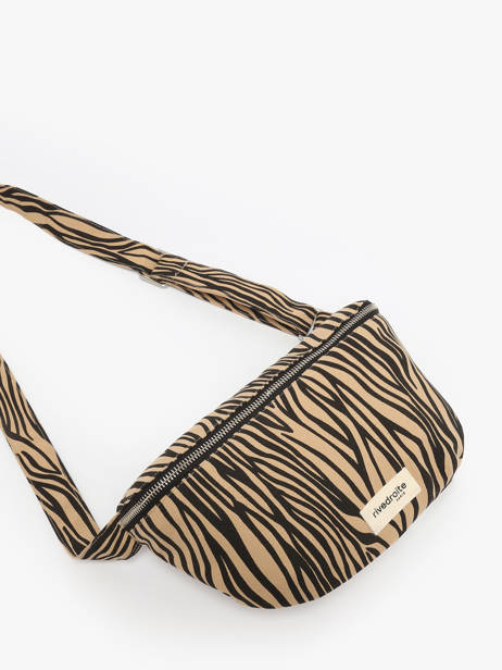 Recycled Coton Custine Belt Bag Rivedroite Blue wild tribe CUSTIWIL other view 2