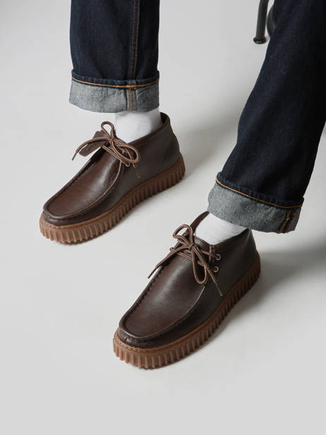 Ankle Derby Shoes Torhill In Leather Clarks Brown men 26183425 other view 1