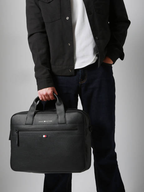 Porte Documents Essentiel Pc15'' Tommy hilfiger Noir essentiel AM09507 vue secondaire 1