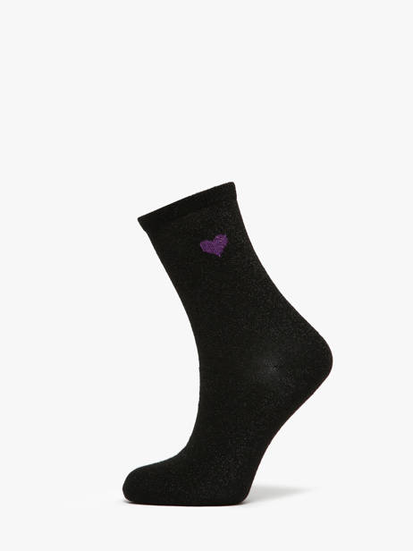 Women's Socks Lurex Heart Pieces Black socks women 17159116