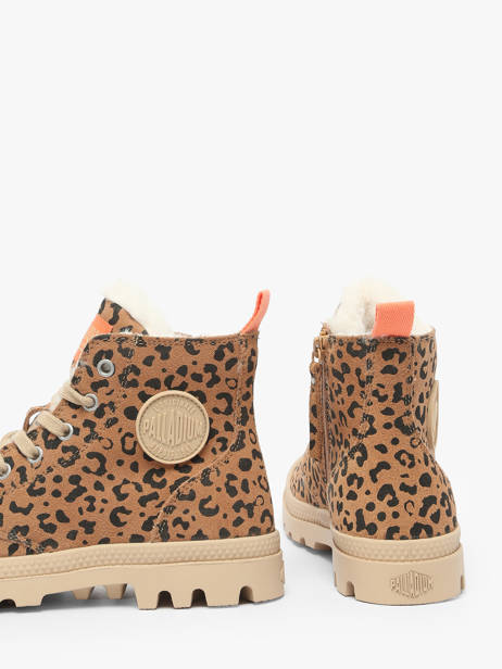 Bottines En Cuir Palladium Marron women 99519974 vue secondaire 3