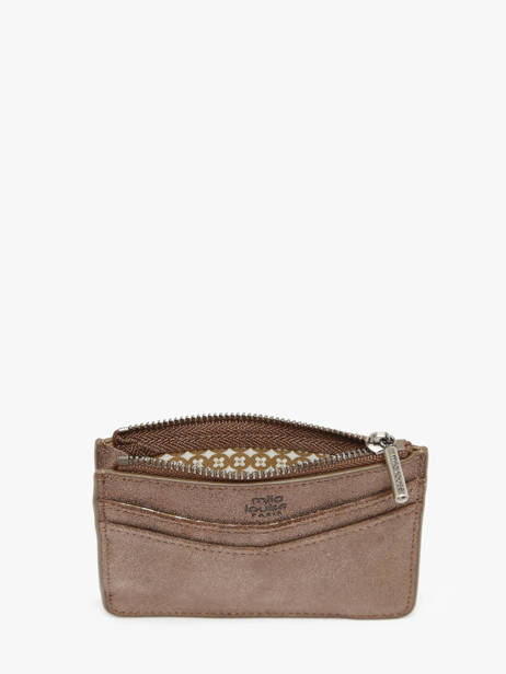 Card Holder Leather Mila louise Brown vintage 3570X other view 1