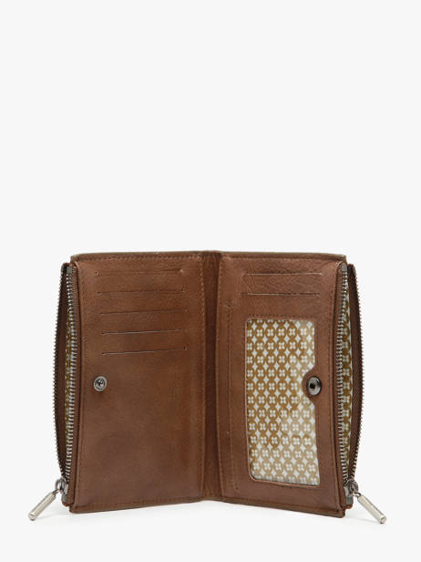Wallet Leather Mila louise Brown vintage 3576V other view 1