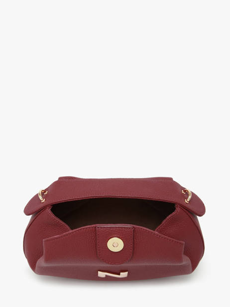 Sac Bandoulière Nymphea Cuir Nathan baume Rouge nymphea 2 vue secondaire 3