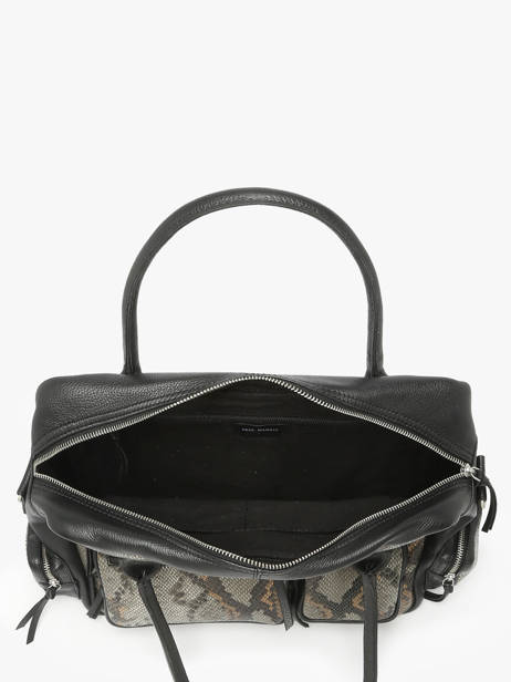 Sac à Main Python Cuir Paul marius Noir python DANDP90S vue secondaire 3