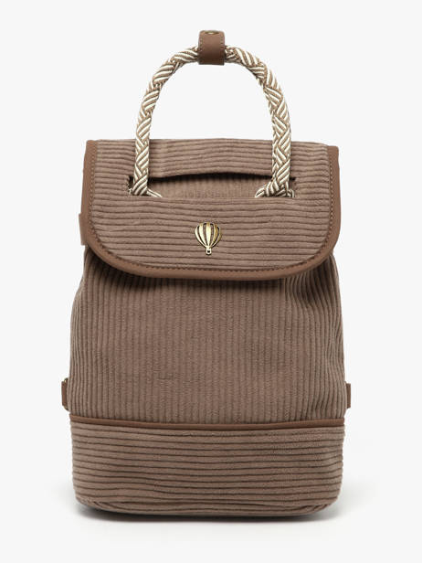 Sac à Dos Le voyage en panier Marron velours AHP241