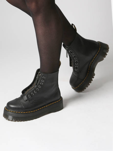 Sinclair Boots In Leather Dr martens Black women 22564001 other view 1