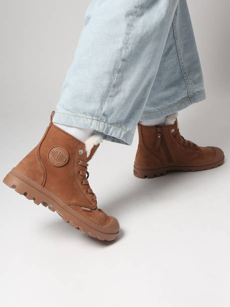 Boots In Leather Palladium Brown women 95982291 other view 1