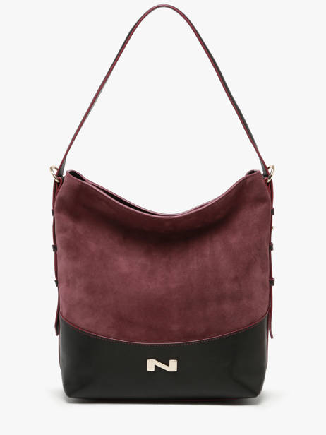 Suede Leather Serena Shoulder Bag Nathan baume Violet vogue 6
