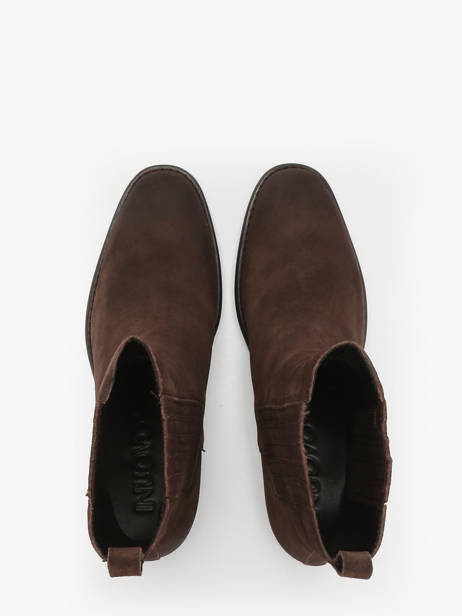 Boots In Leather Inuovo Brown women E07001 other view 3