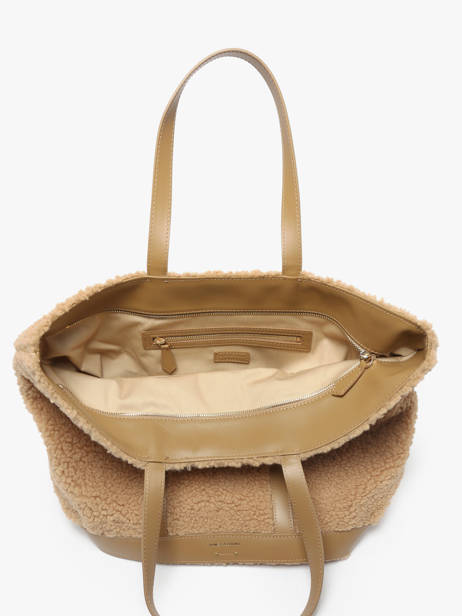 Large Shearling Leather Le Cabas With Zip Vanessa bruno Brown cabas 15V40409 other view 3