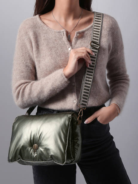 Shoulder Bag Doudoune Le voyage en panier Green doudoune AHP233 other view 1