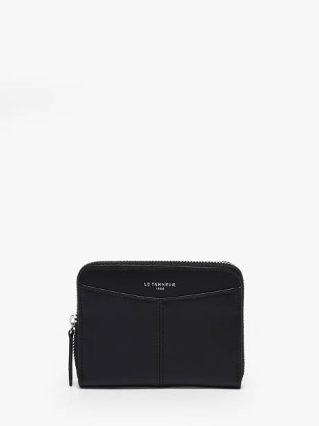 Coin Purse With Card Holder Leather Le tanneur Black charlotte TOTT3110