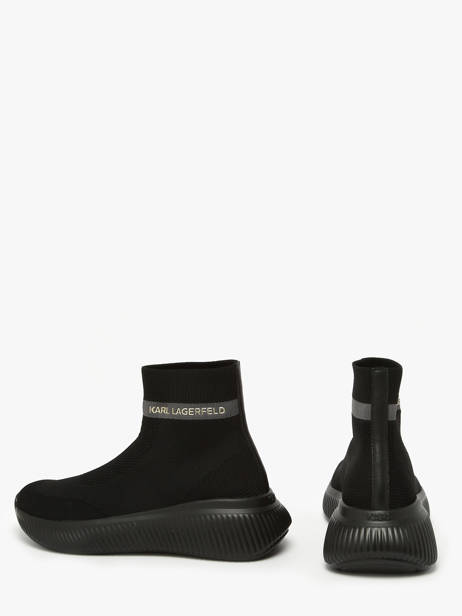 Sock Sneakers Kreeper Run Mid Karl lagerfeld Black women KL64444 other view 2