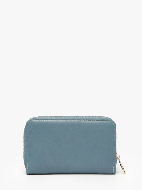 Portefeuille Carolina Lulu castagnette Bleu zip CAROL035 vue secondaire 3