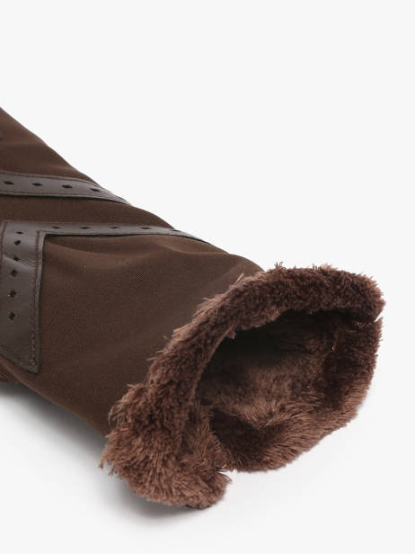 Gloves Isotoner Brown women gloves 85304 other view 1